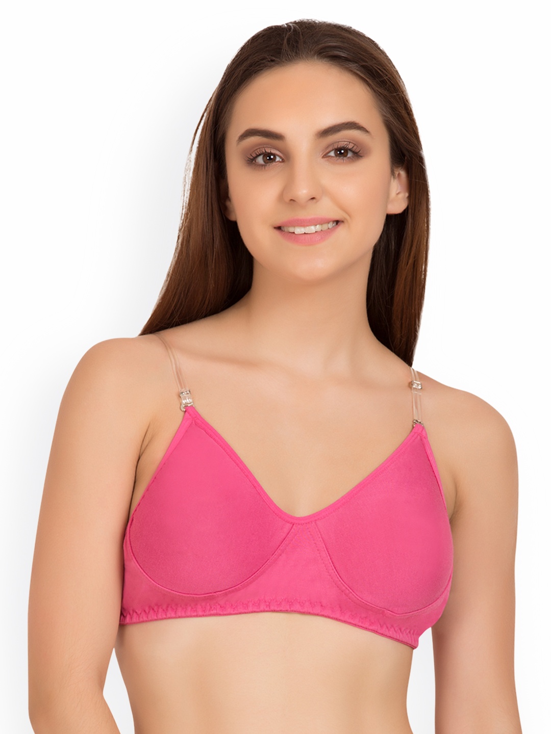

Tweens Pink Solid Non-Wired Non Padded T-shirt Bra TW-9266DPK