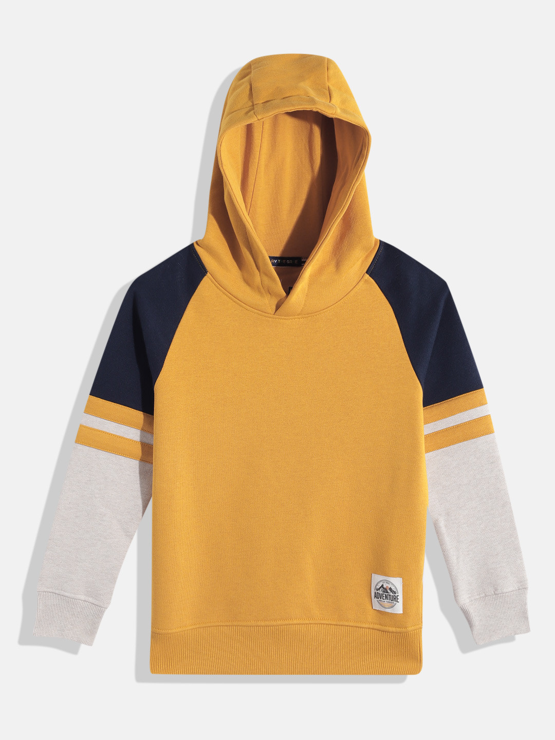 

Indian Terrain Boys Hooded Sweatshirt, Mustard
