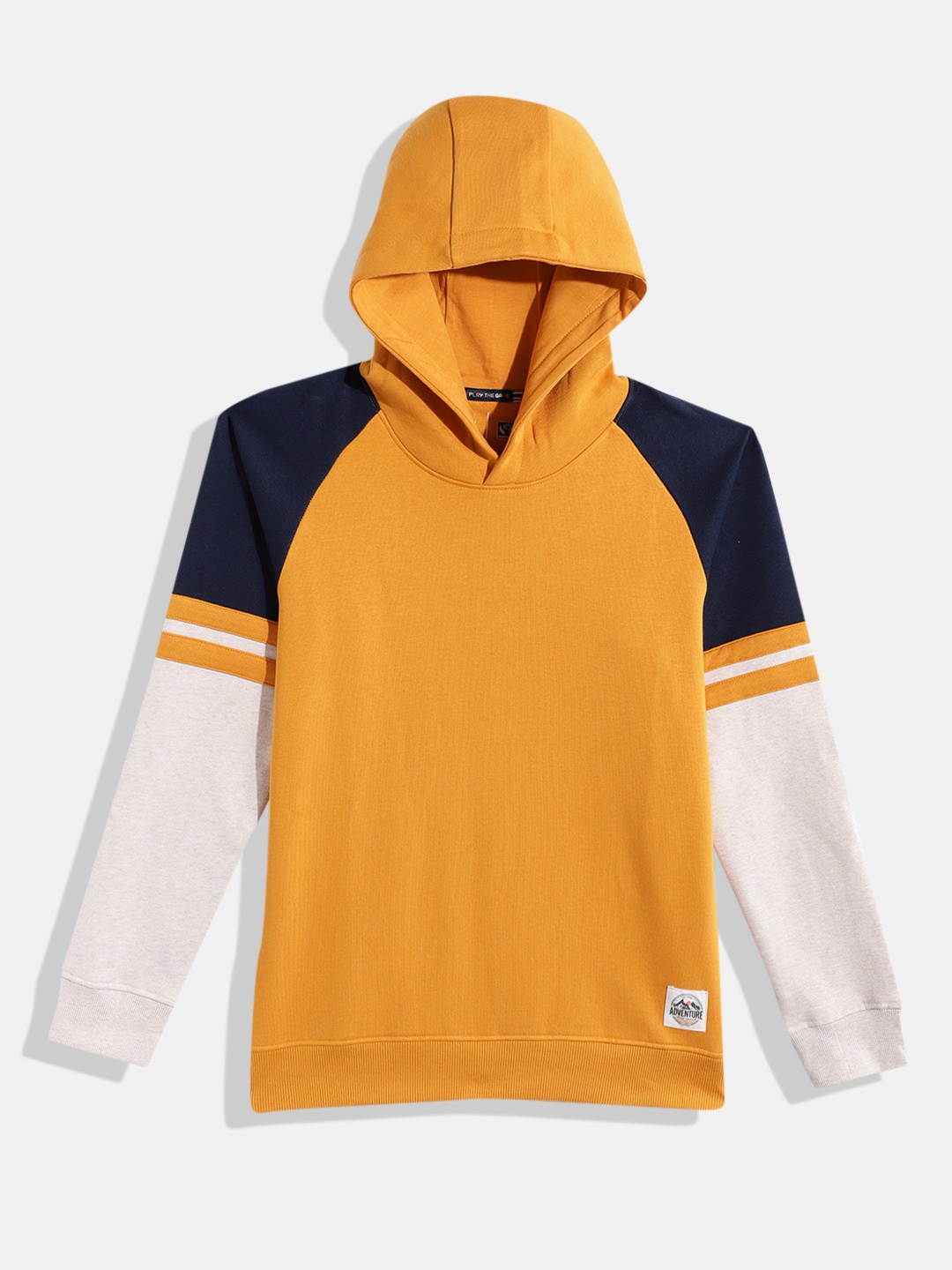 

Indian Terrain Boys Hooded Sweatshirt, Mustard