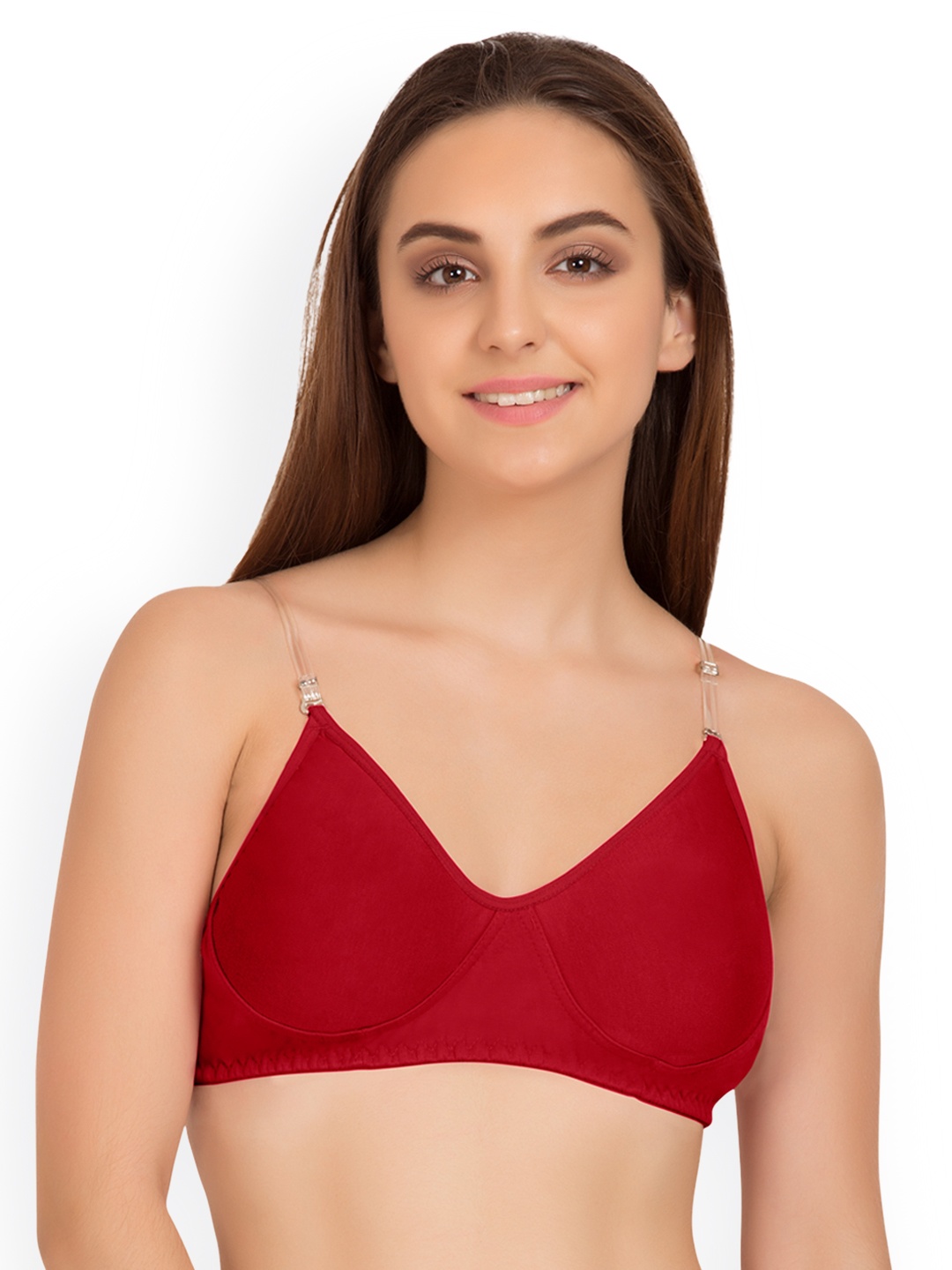 

Tweens Red Solid Non-Wired Non Padded T-shirt Bra TW-9266RD