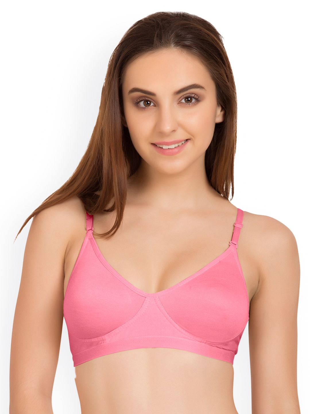 

Tweens Pink Solid Non-Wired Non Padded T-shirt Bra TW-9265BPK