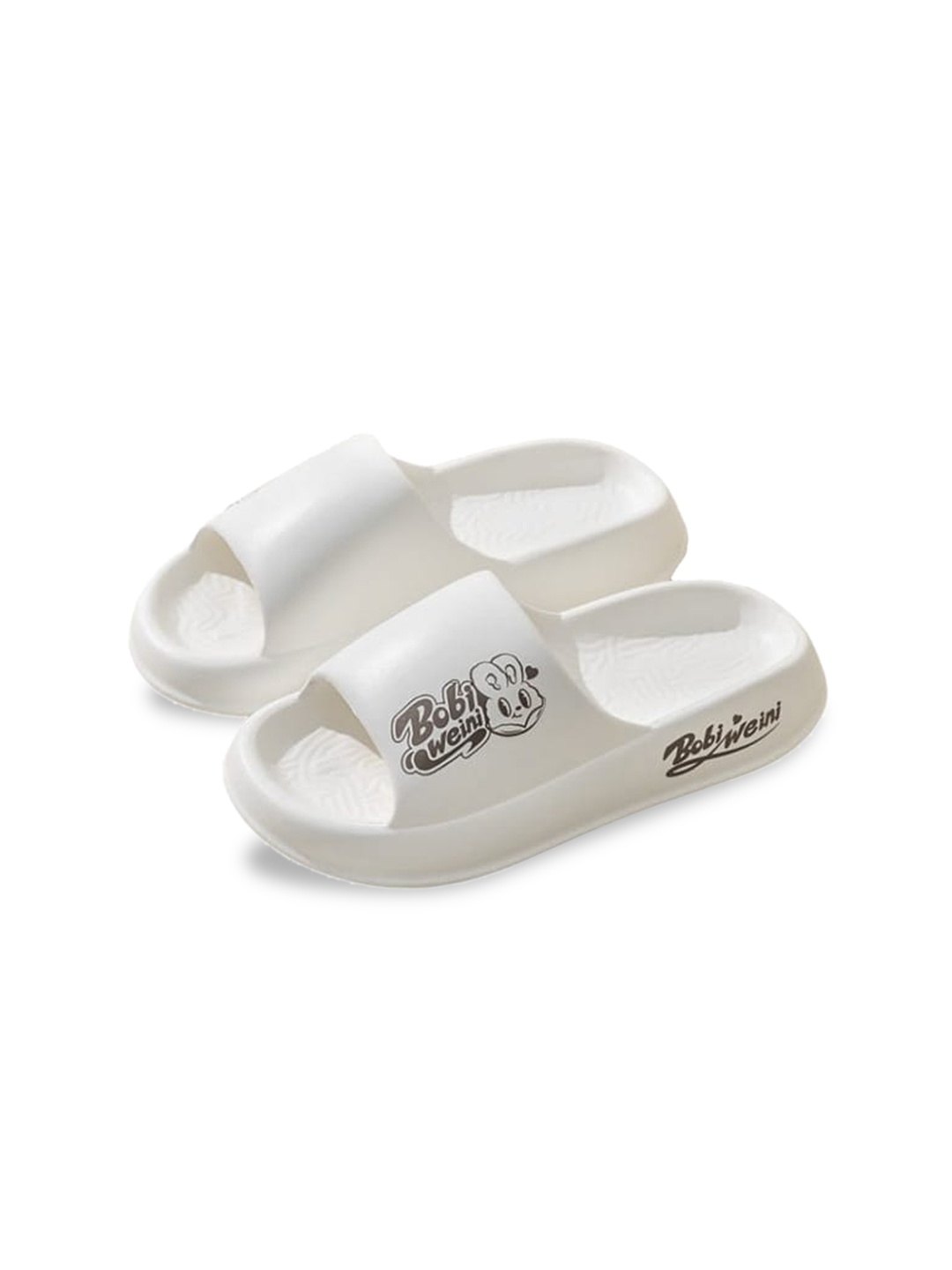 

Alexvyan Women Printed Croslite Sliders, White