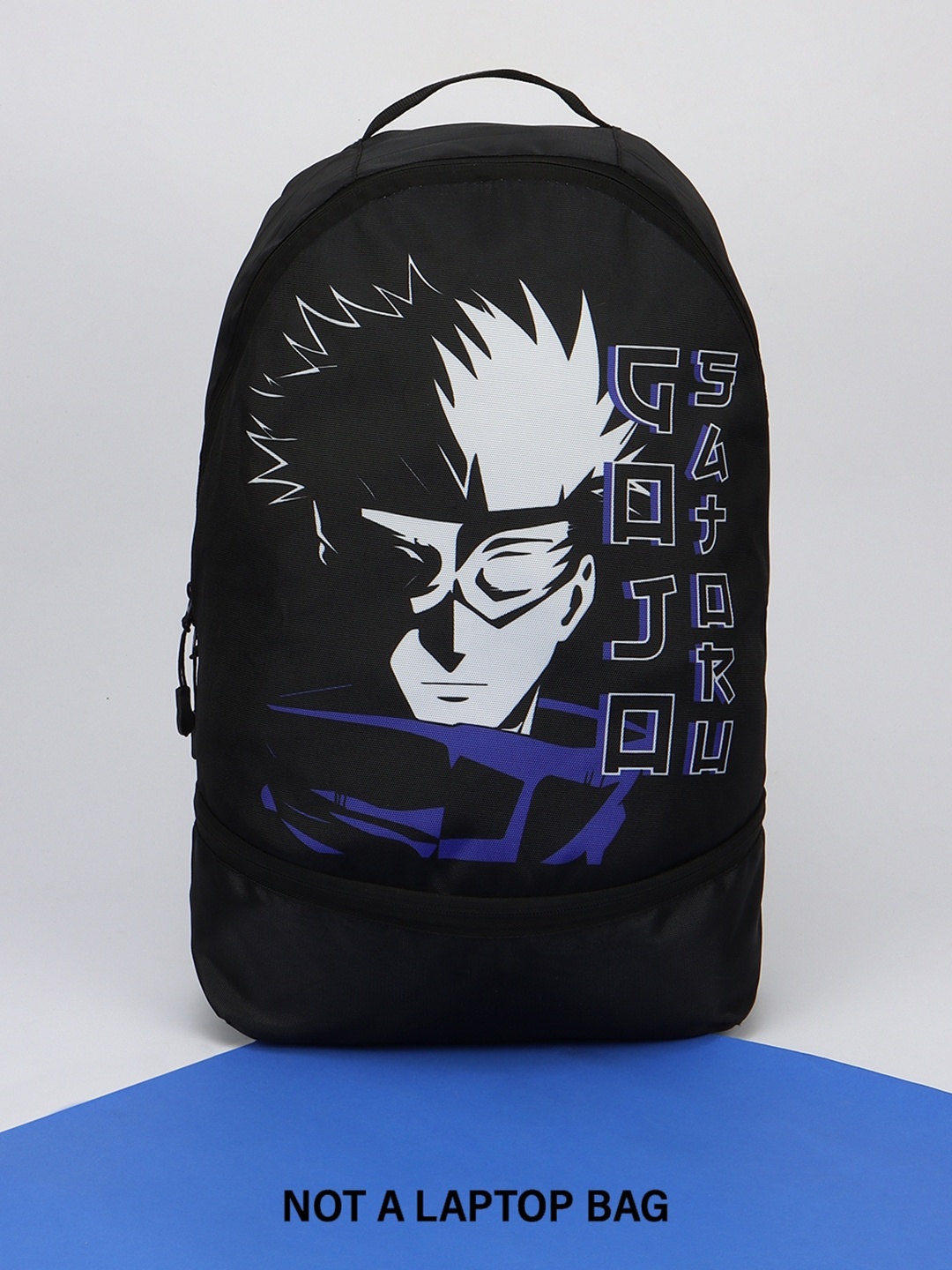 

Bewakoof Unisex Black & White Inevitable Gojo Printed Backpack