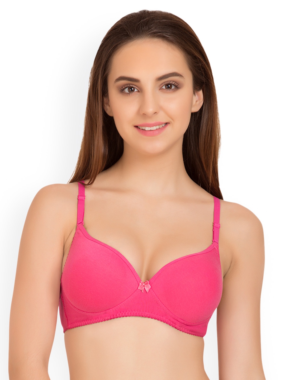 

Tweens Pink Solid Non-Wired Heavily Padded Balconette Bra TW-91520DPK