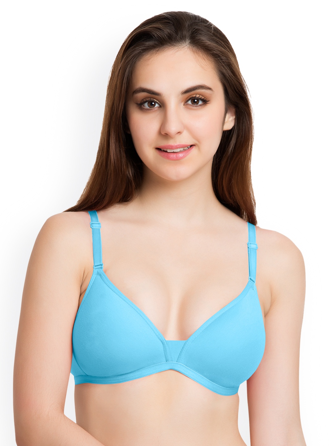 

Tweens Blue Solid Non-Wired Lightly Padded T-shirt Bra TW-91811TBLU