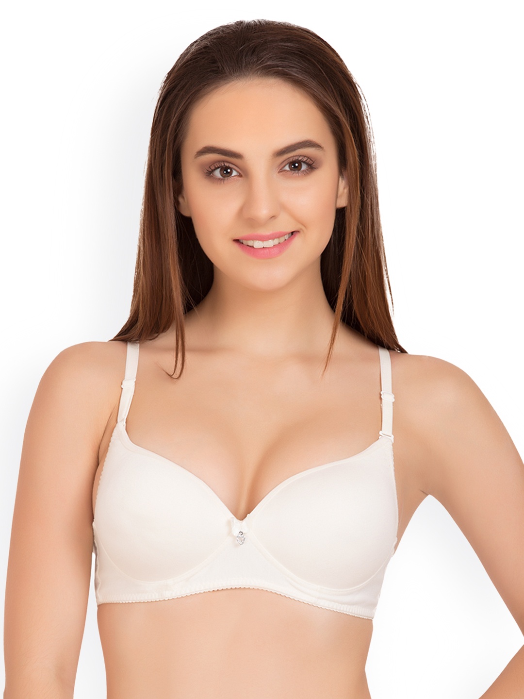 

Tweens Off-White Solid Non-Wired Heavily Padded Balconette Bra TW-91520OFFW