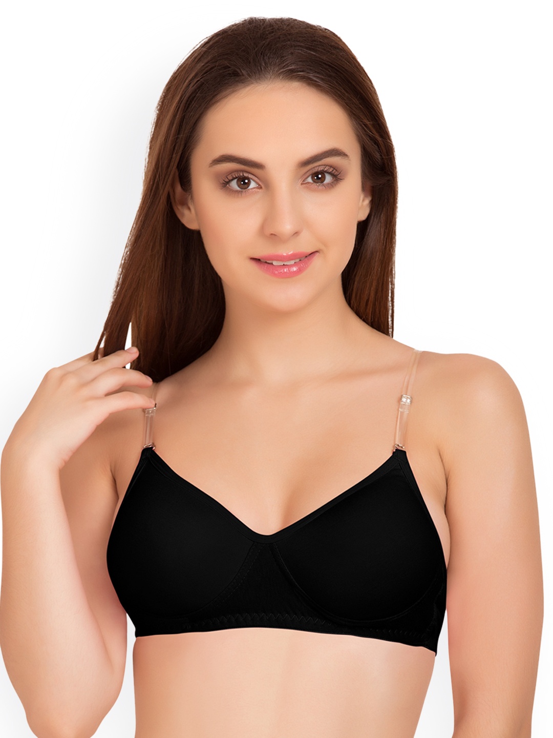 

Tweens Black Solid Non-Wired Lightly Padded T-shirt Bra TW-91315BL