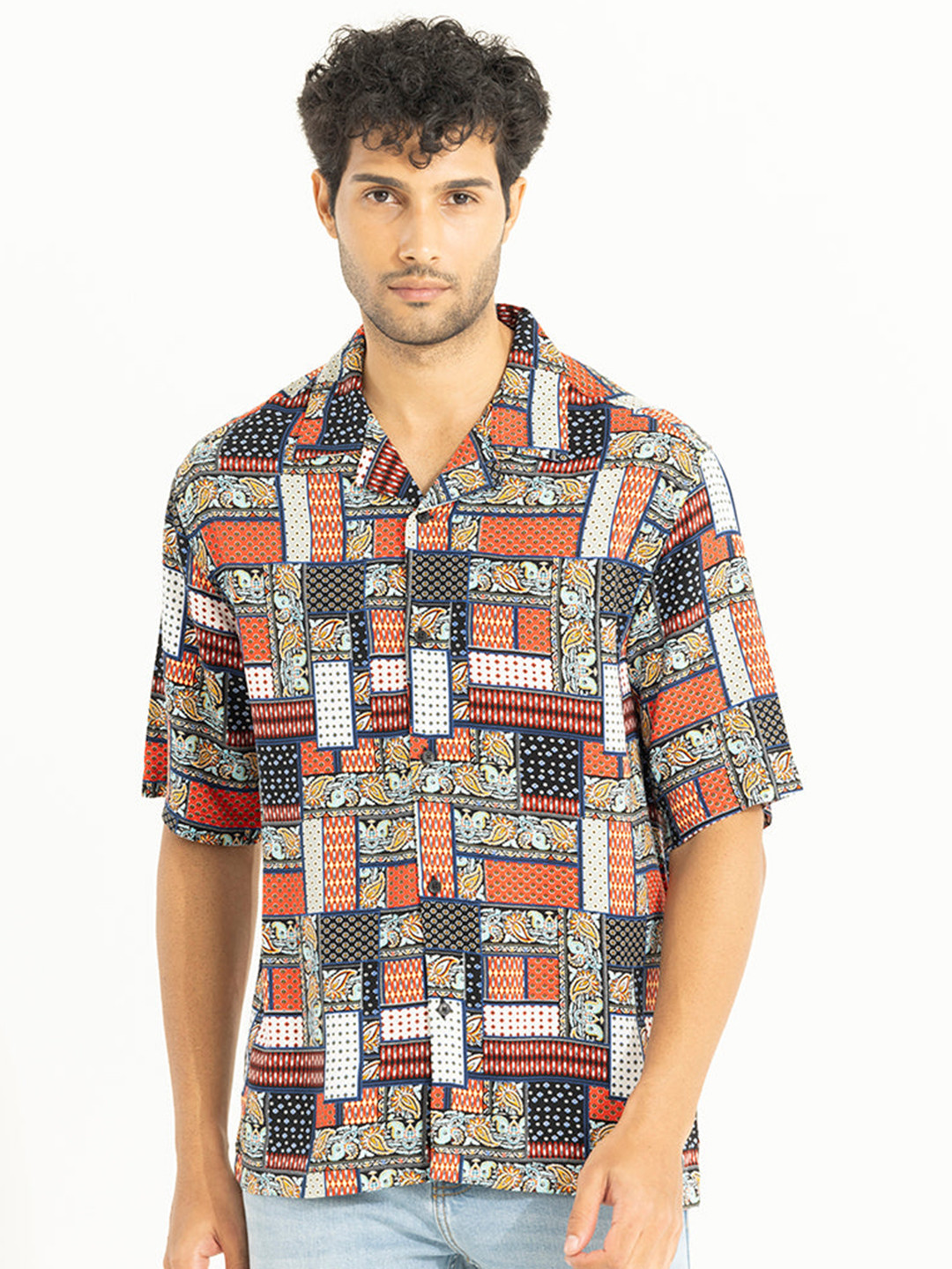 

Snitch Pink Classic Ethnic Motifs Printed Casual Shirt
