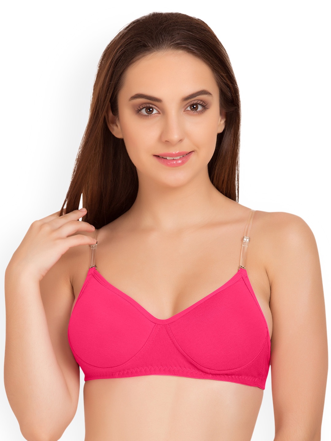 

Tweens Pink Solid Non-Wired Lightly Padded T-shirt Bra TW-91315DPK