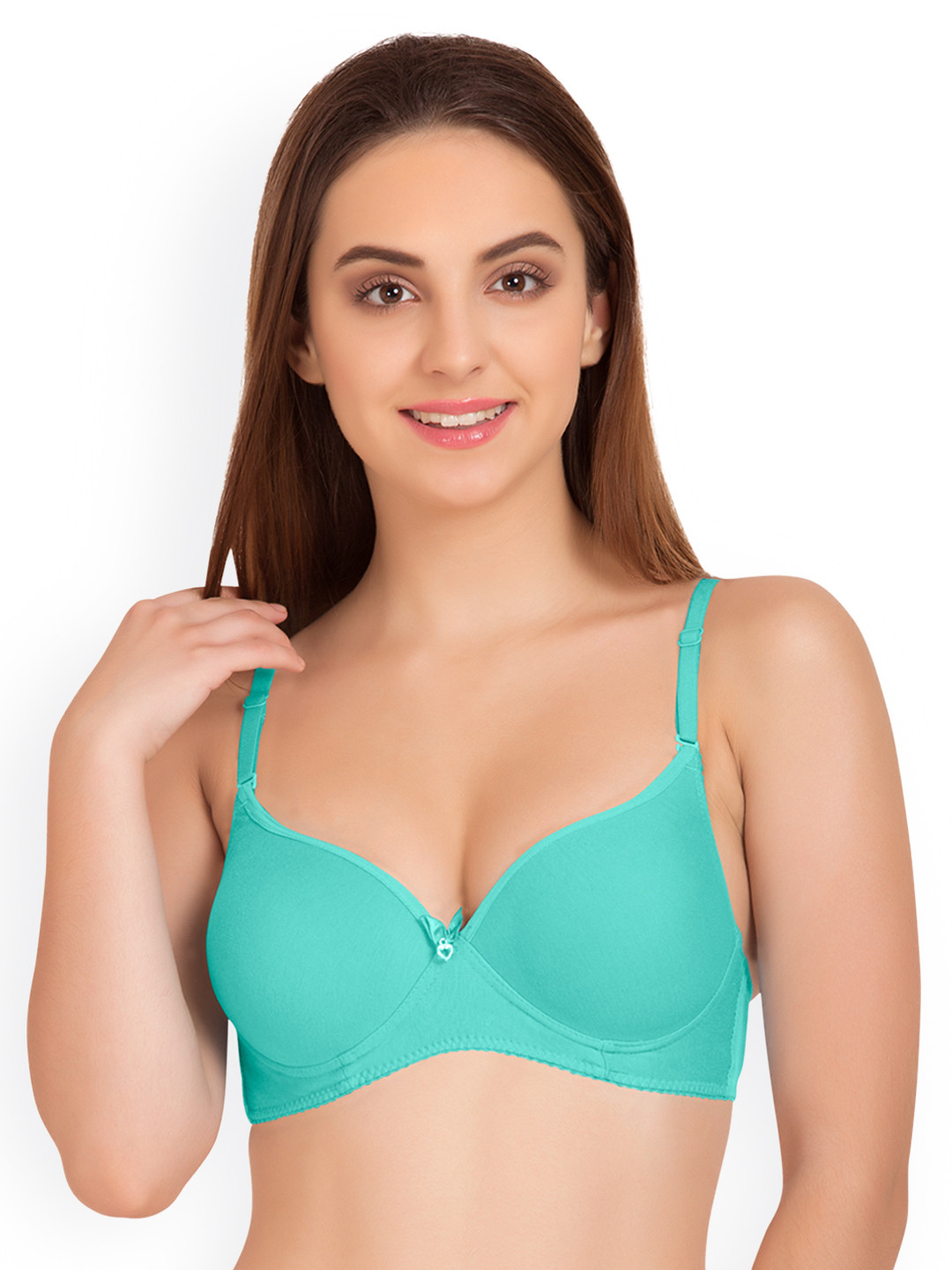 

Tweens Sea Green Solid Non-Wired Heavily Padded T-shirt Bra TW-91520CGRN