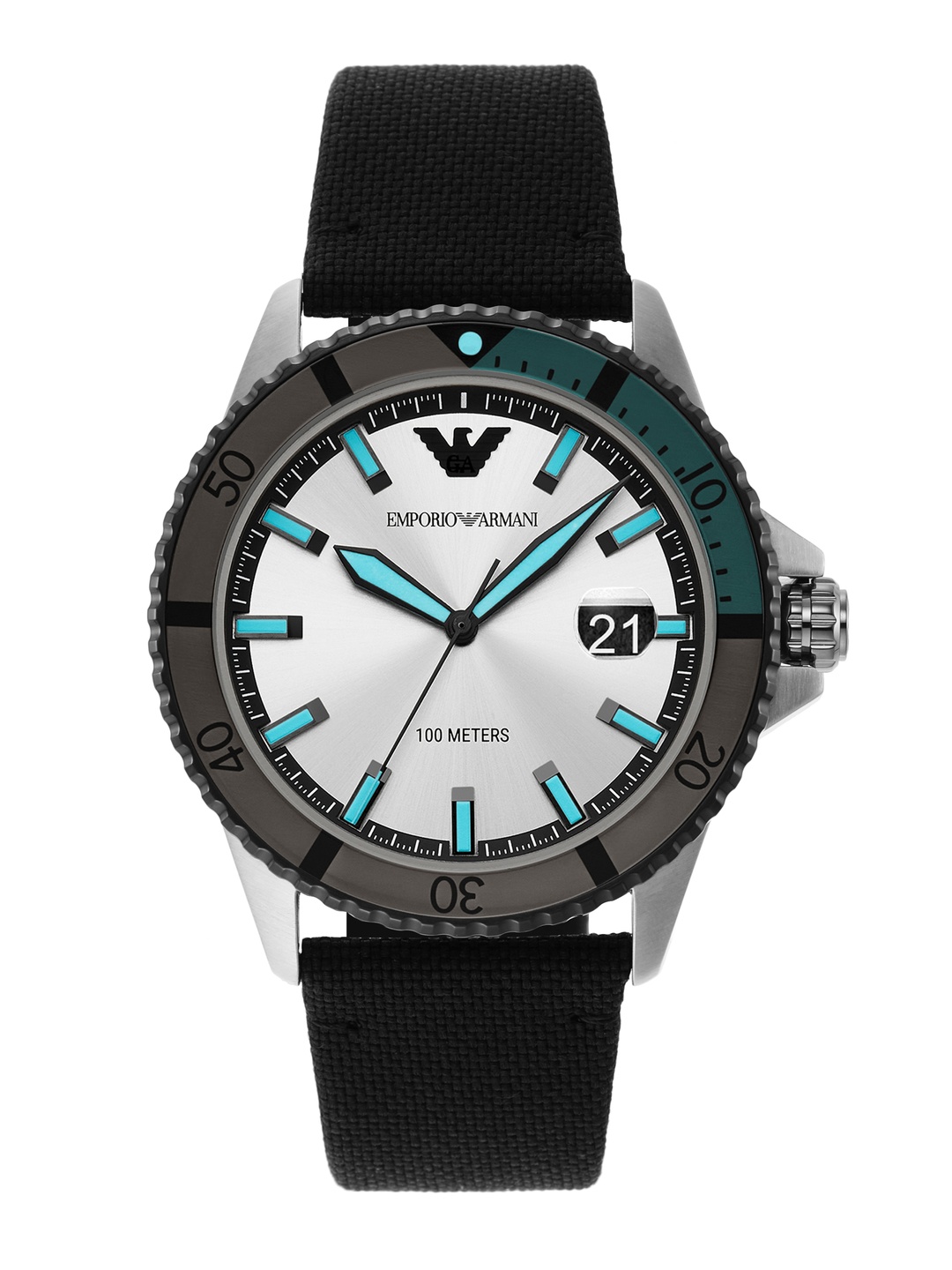 

Emporio Armani Men Textured Dial & Analogue Watch AR11465, Silver