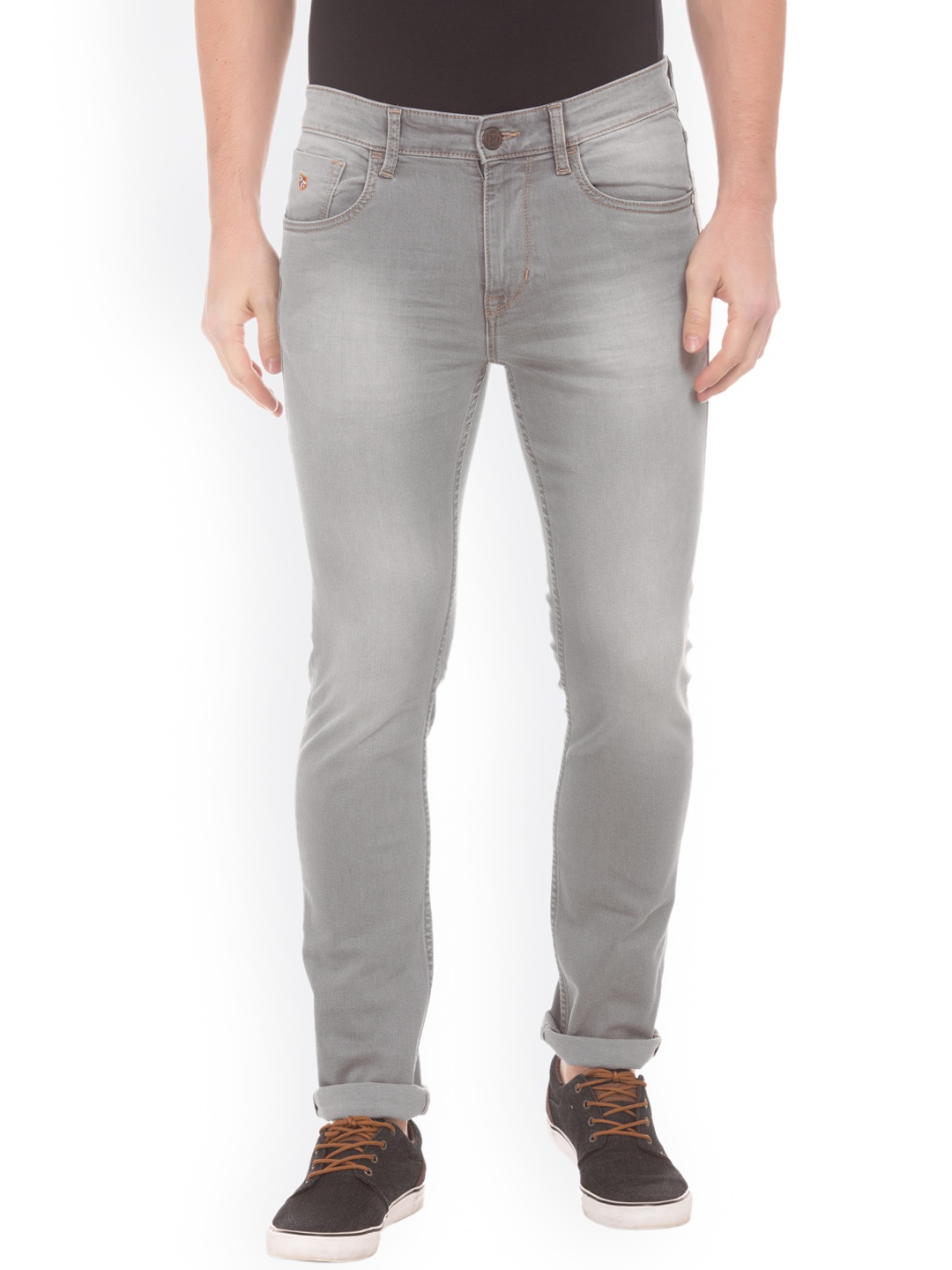 

U.S. Polo Assn. Denim Co. Men Grey Regular Fit Mid-Rise Clean Look Jeans