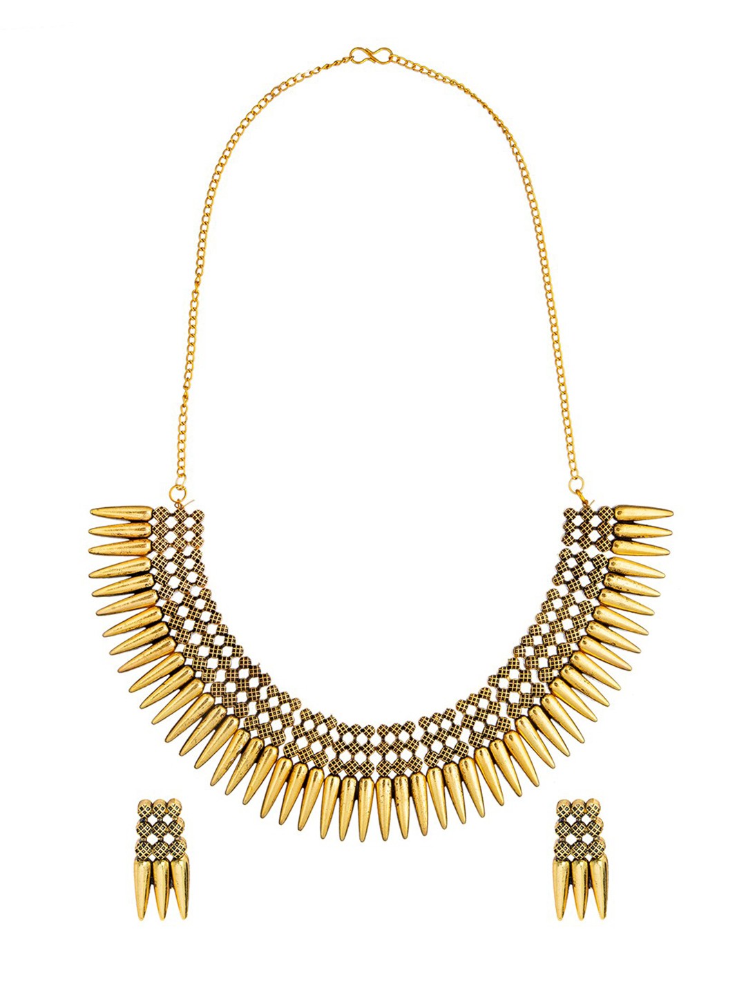 

Shining Jewel - By Shivansh Gold-Plated Jewellery Set