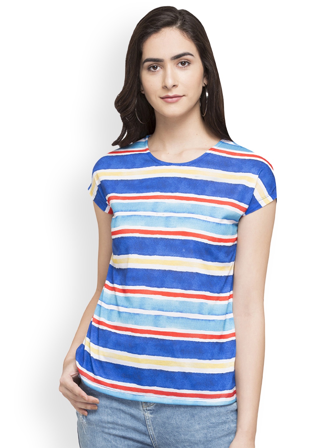 

Globus Women Blue Striped Top