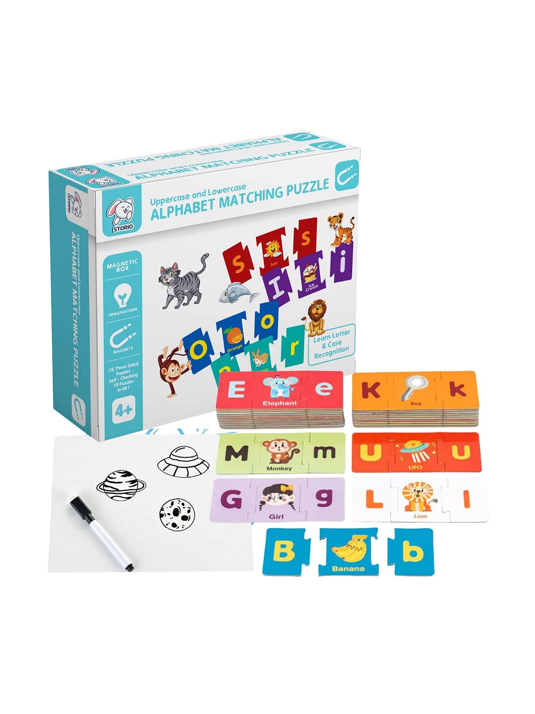 

Storio Kids Magnetic Alphabet Matching Puzzle For 3+ Years, Multi