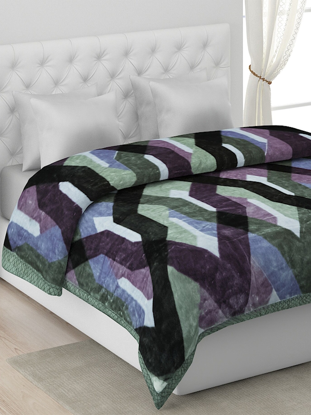 

Monte Carlo Green 3200 GSM Heavy Winter Double Bed Blanket