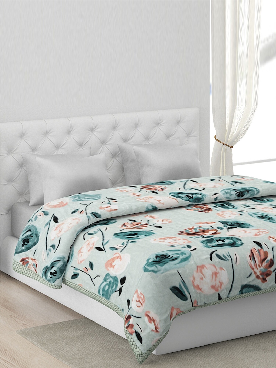 

Monte Carlo Blue Floral Heavy Winter Double Bed Blanket