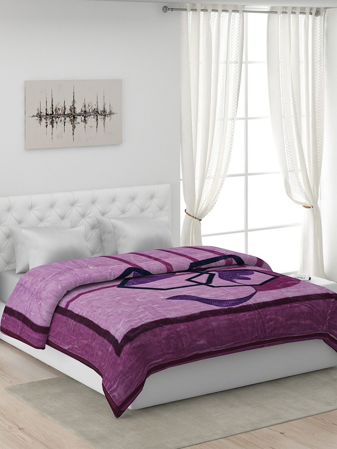 

Monte Carlo Purple Heavy Winter 5000 GSM Double Bed Blanket