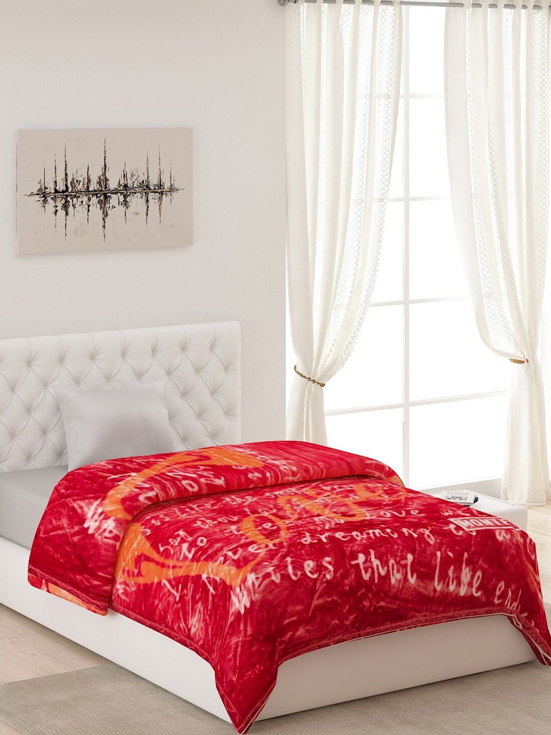 

Monte Carlo Red 1800 GSM Heavy Winter Single Bed Blanket