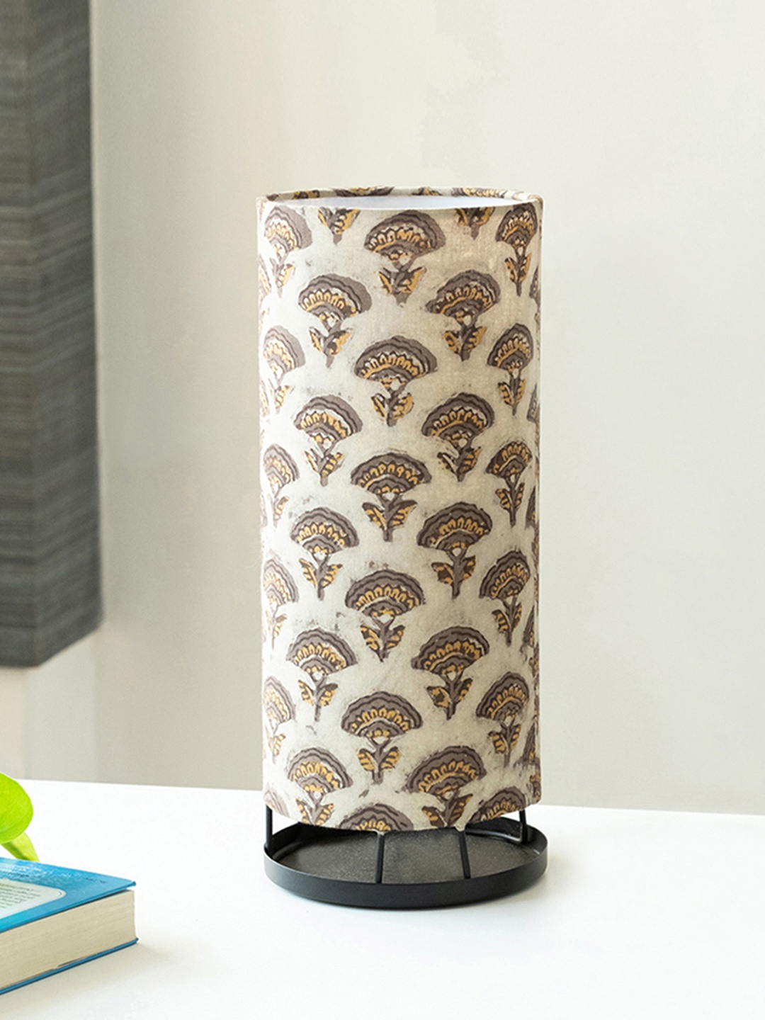 

ExclusiveLane Floral Heritage Beige & Brown Printed Iron Table Lamp