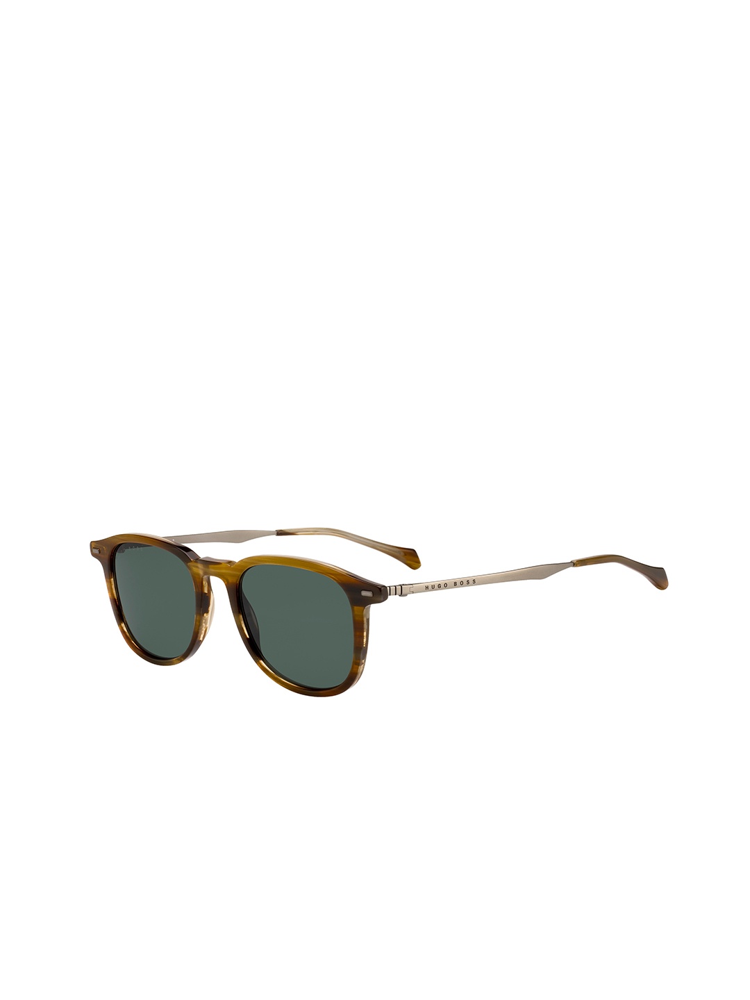 

Hugo Boss Men Lens & Round Sunglasses with UV Protected Lens, Green