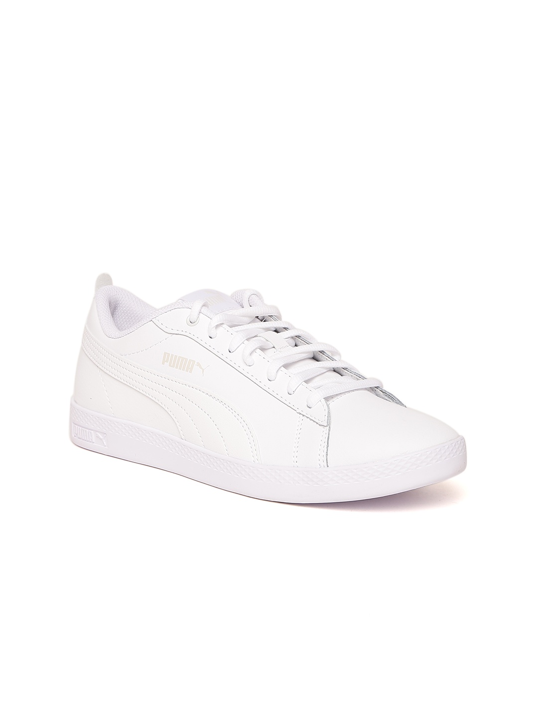 

Puma Women White Smash V2 Leather Sneakers