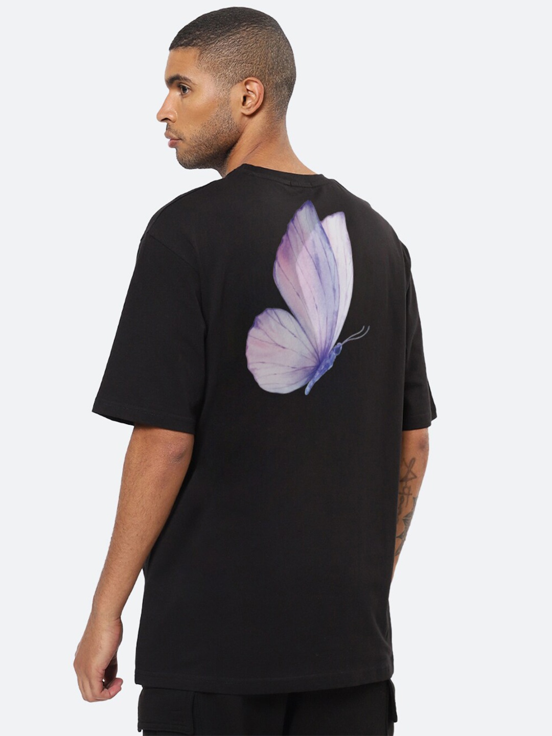

Mad Over Print Graphic Printed Oversized T-shirt, Black