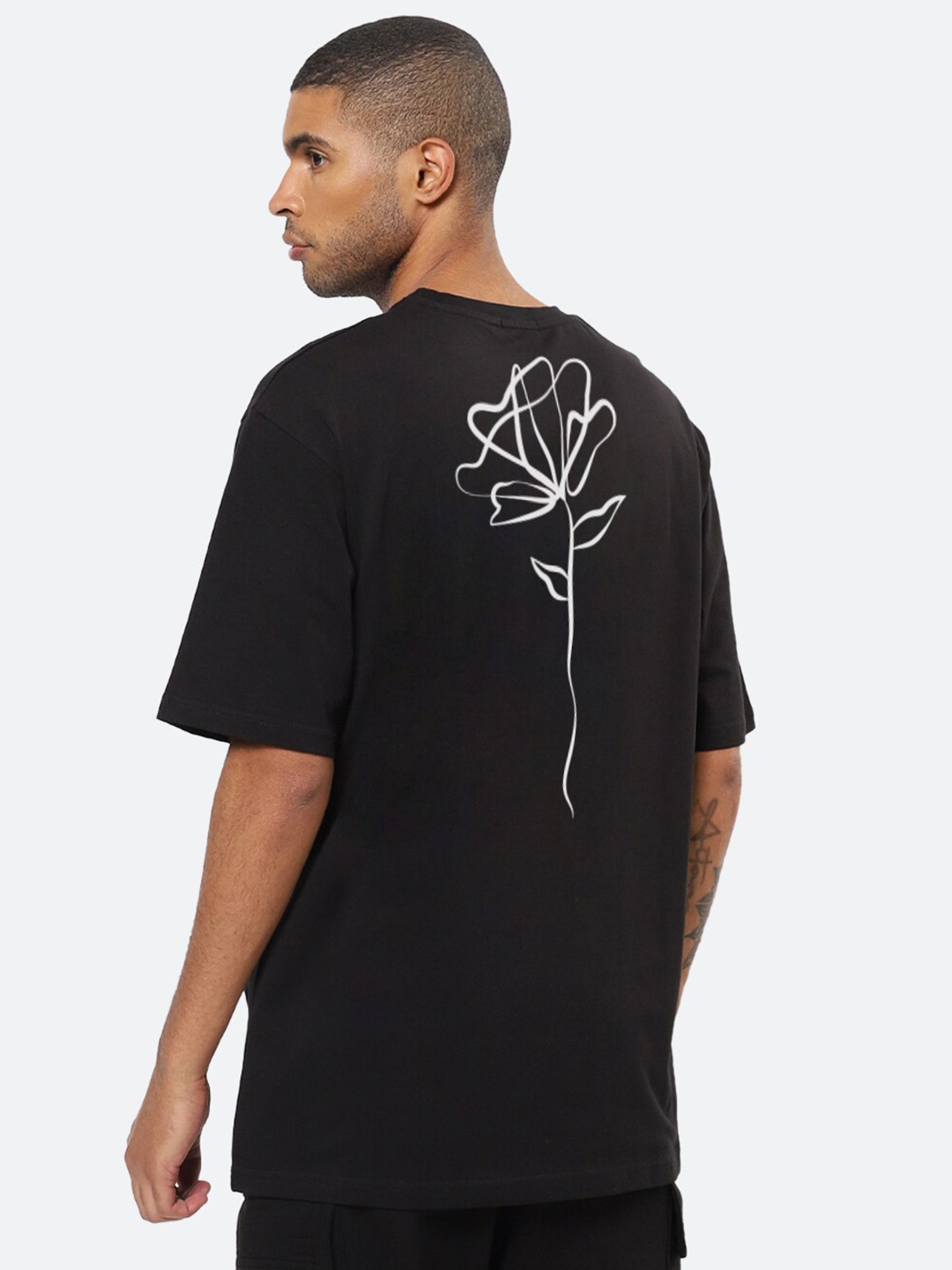 Mad Over Print Graphic Printed Oversized T-shirt, Black