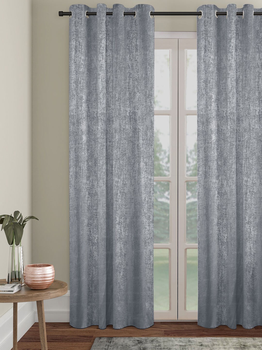 

SOKNACK Grey Black Out Door Curtain