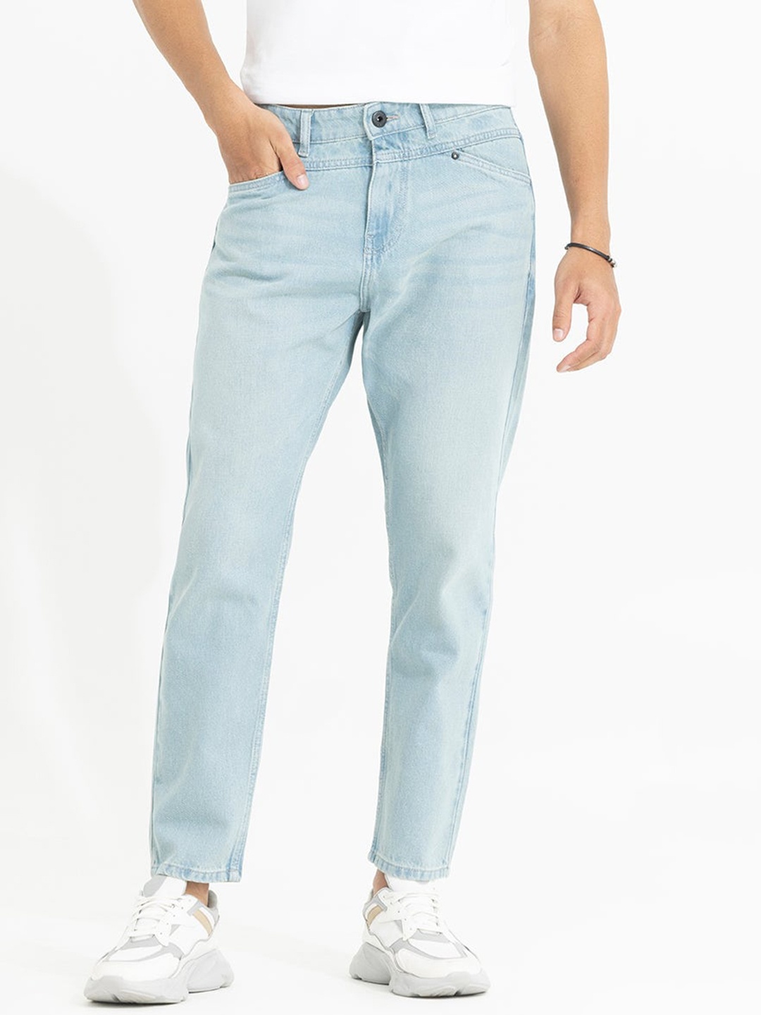 

Snitch Men Relaxed Fit Mid-Rise Jeans, Blue