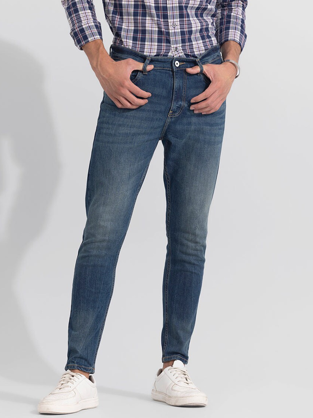 

Snitch Men Blue Skinny Fit Light Fade Stretchable Jeans