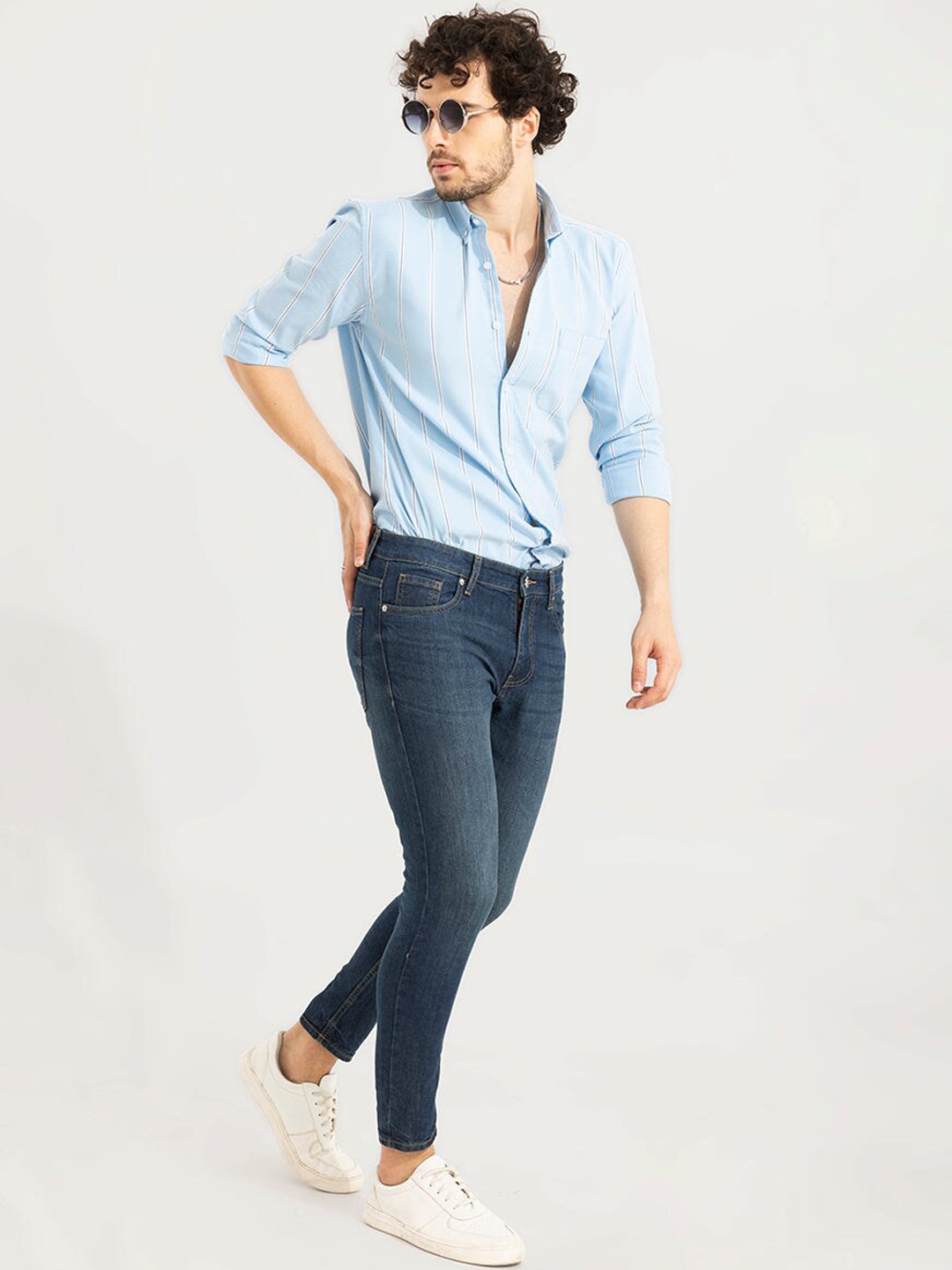 

Snitch Men Skinny Fit Light Fade Jeans, Blue