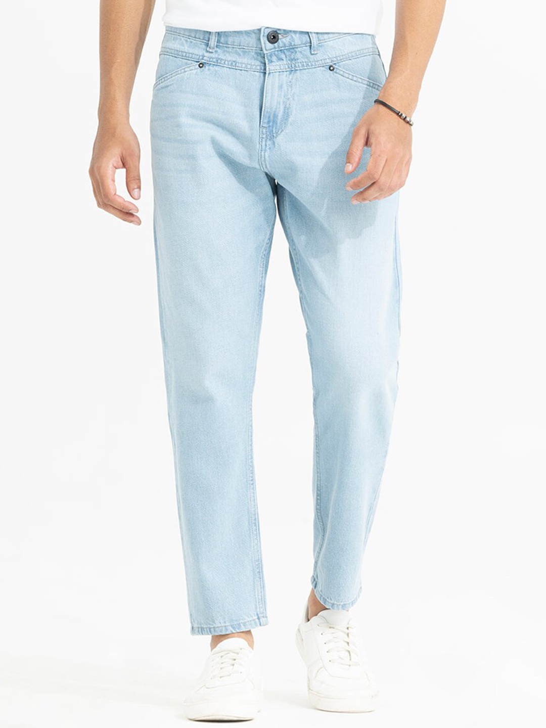 

Snitch Men Relaxed Fit Mid-Rise Jeans, Blue