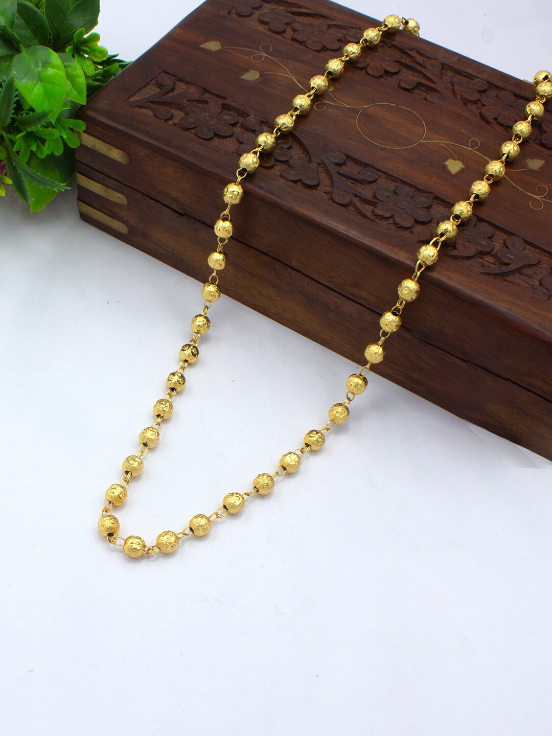 

PRIVIU 22K Gold-Plated Beaded Chain