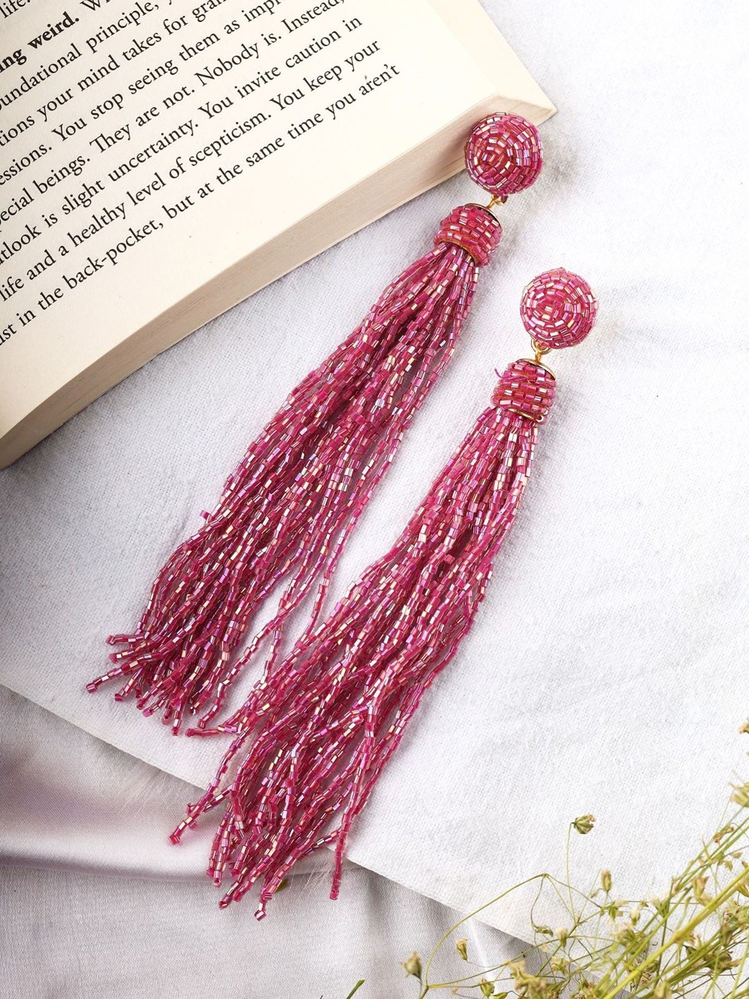 

Crunchy Fashion Contemporary Drop Earrings, Purple