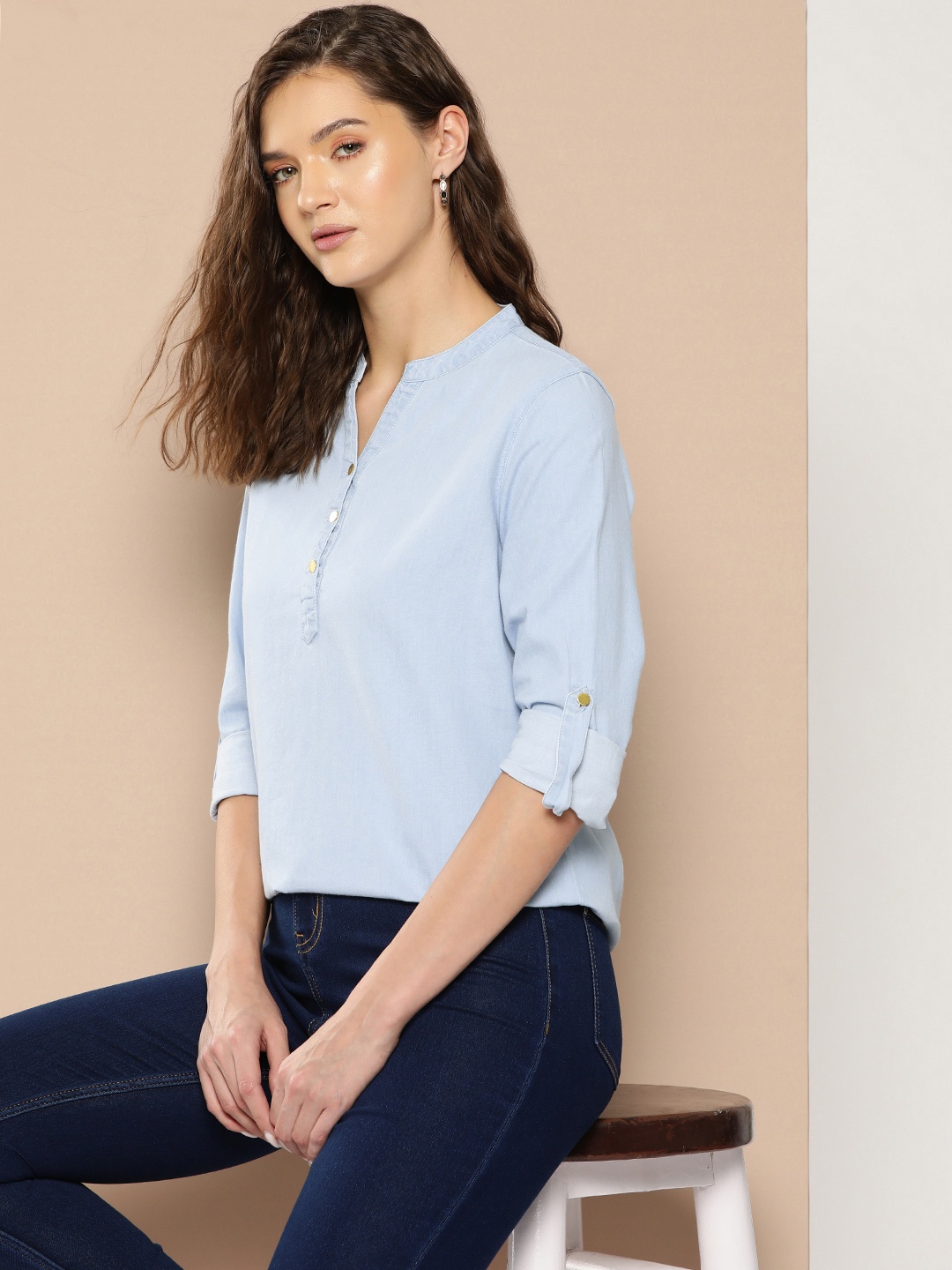 

Chemistry Denim Casual Shirt, Blue