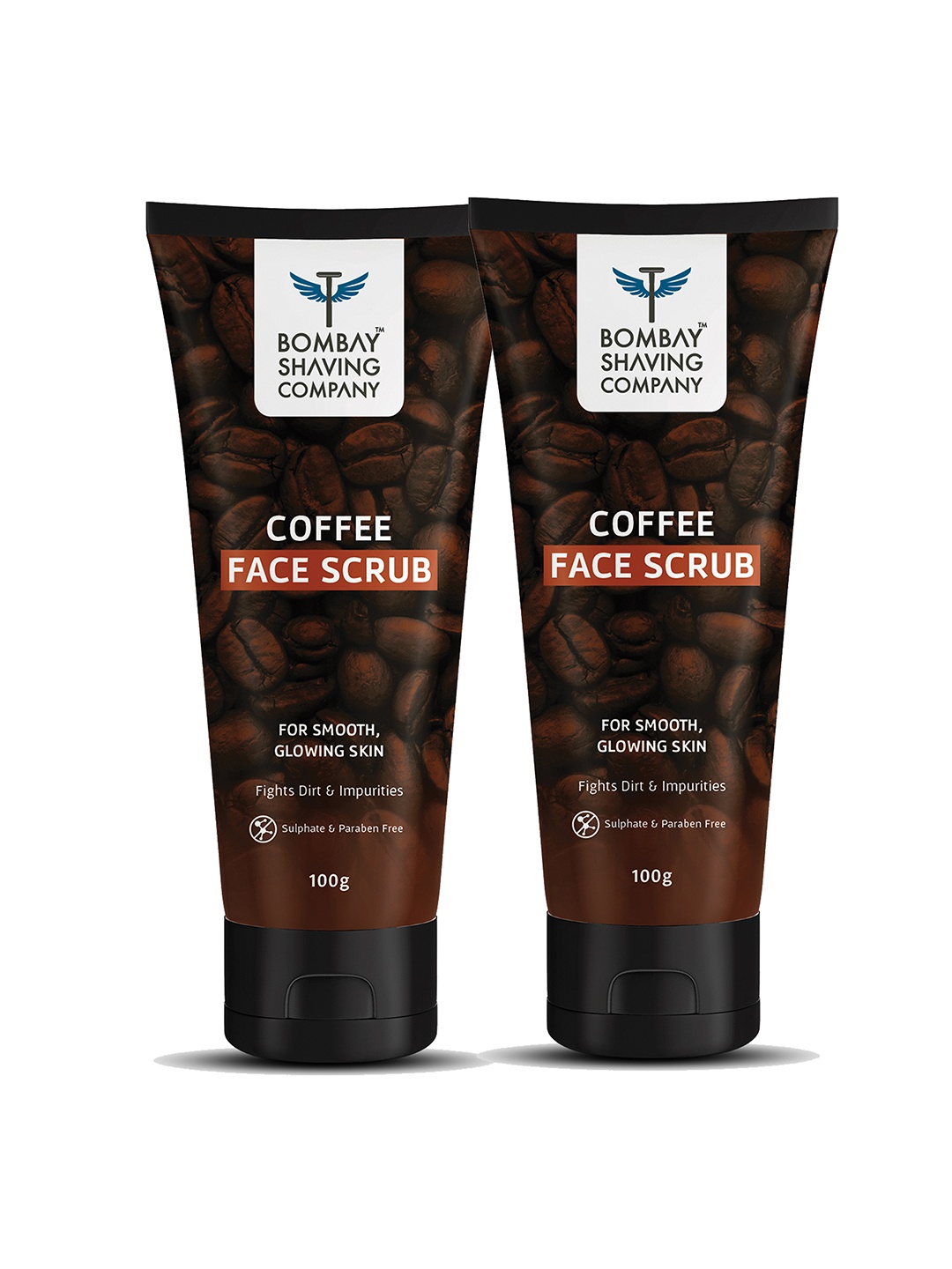 

Bombay Shaving Company Men Set of 2 Coffee Face Scrub for Smooth & Glowing Skin-100g Each, Brown