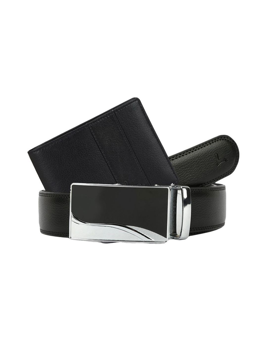 

Pacific Gold Men Leather Accessory Gift Set, Black