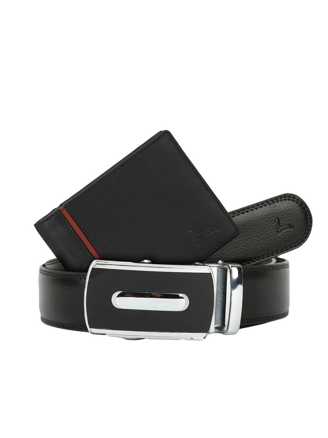 

Pacific Gold Men Leather Accessory Gift Set, Black