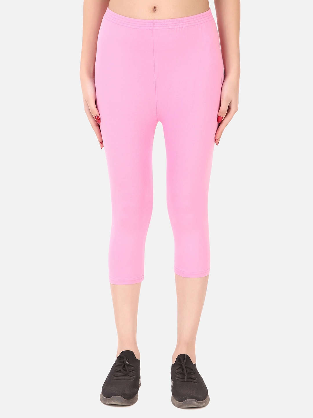 

Fasha Women Mid-Rise Regular Fit Cotton Capris, Pink