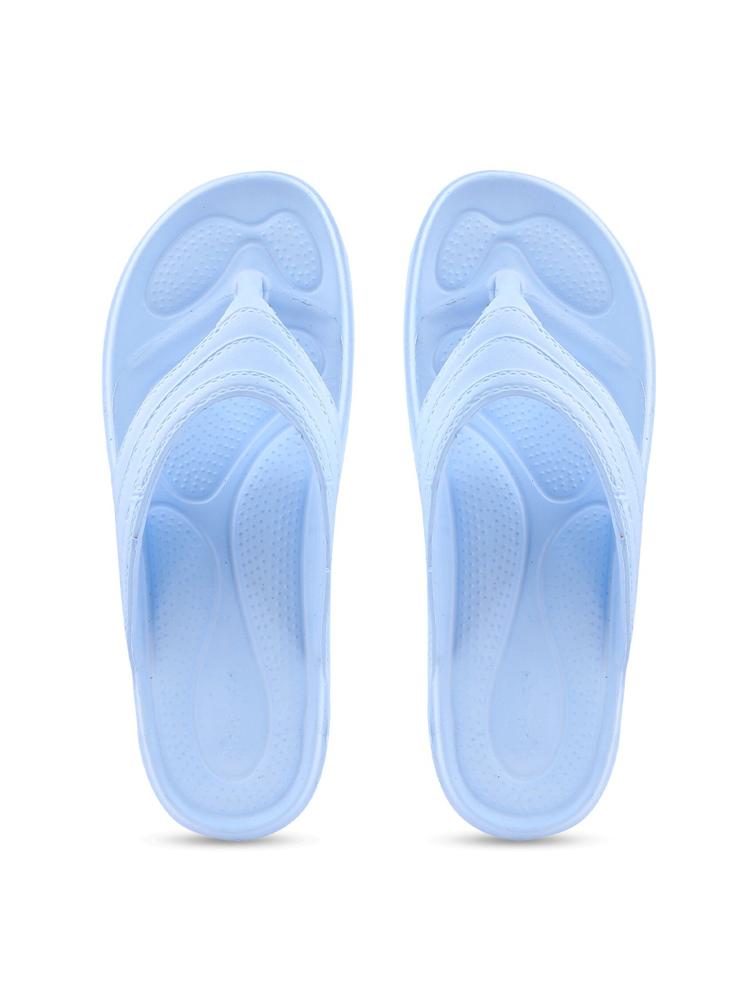 

KRAASA Women Textured Rubber Thong Flip-Flops, Blue