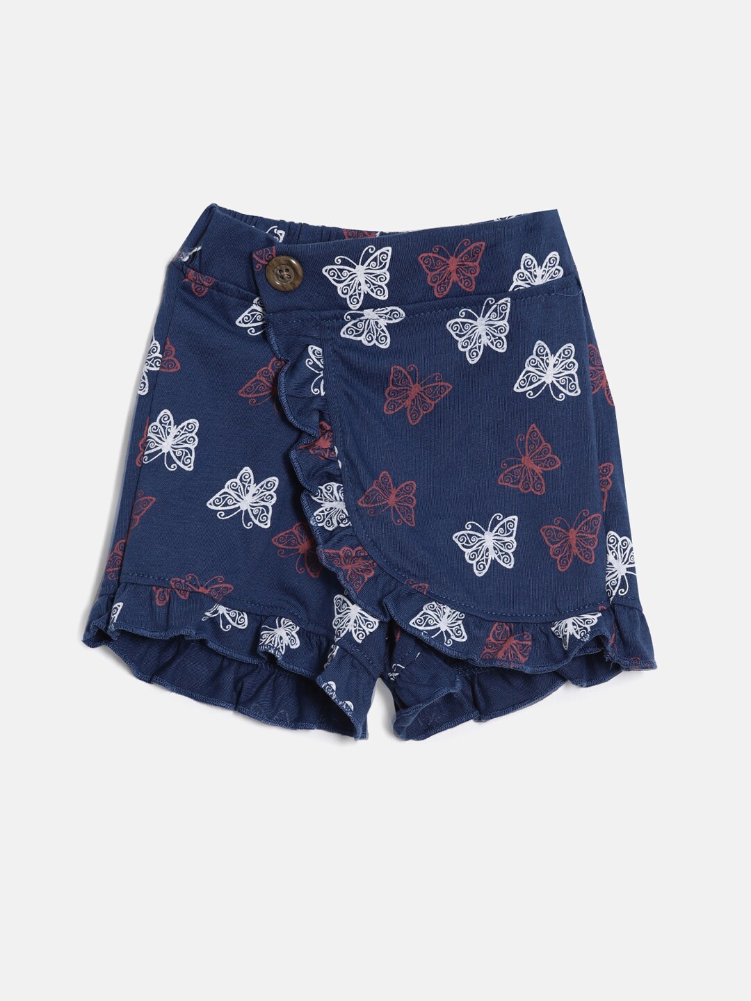 

Kryptic Girls Printed Pure Cotton Lounge Shorts, Navy blue