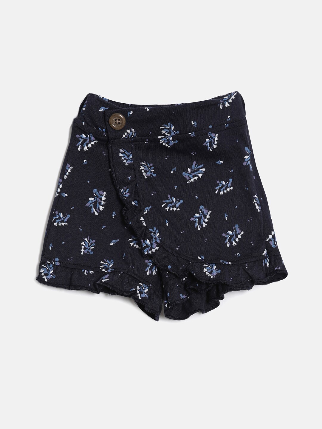 

Kryptic Girls Printed Pure Cotton Lounge Shorts, Navy blue