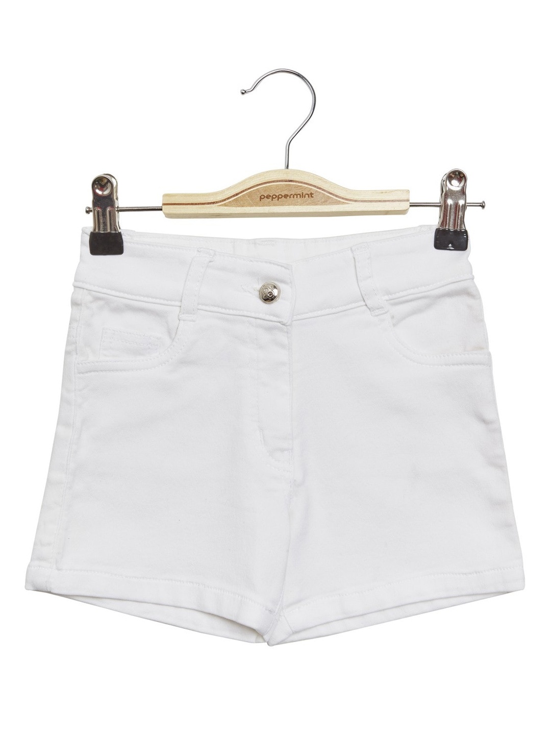 

Peppermint Girls Slim Fit Denim Shorts, White