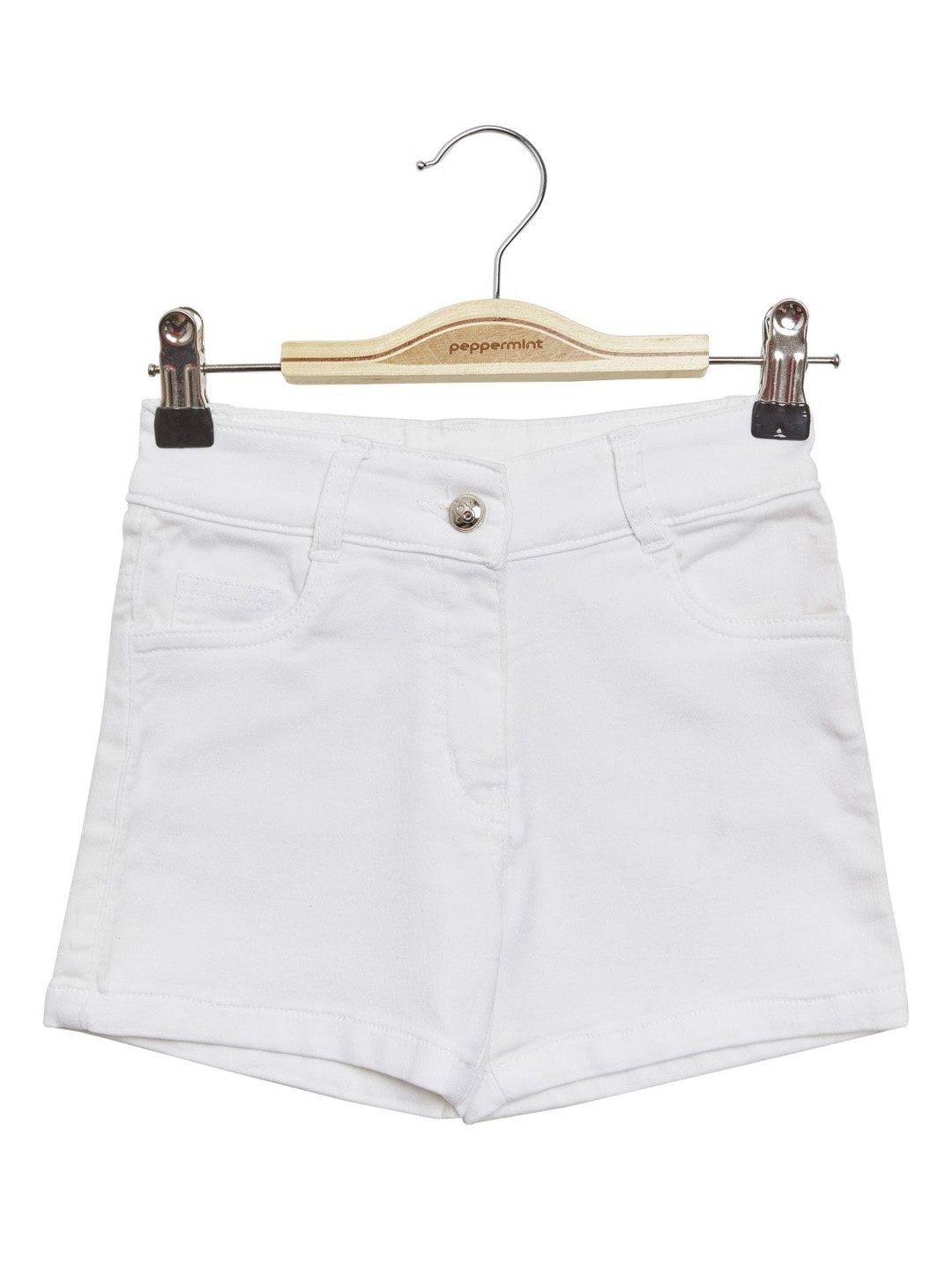 

Peppermint Girls Slim Fit Denim Shorts, White