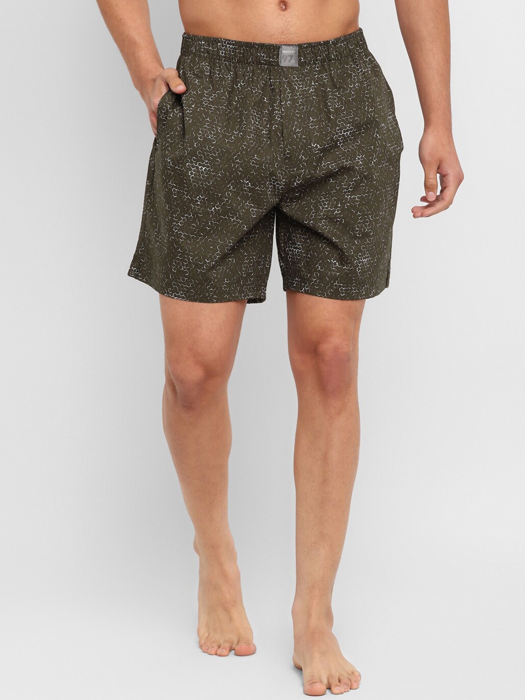

Red Chief Printed Cotton Boxers B20014 124, Olive