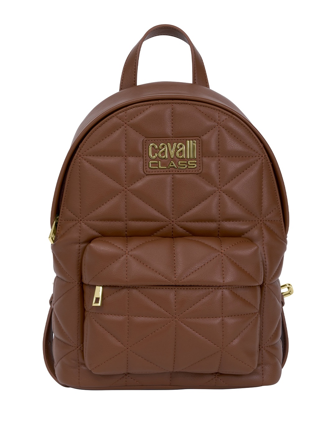 

Cavalli Class Unisex Textured Leather Backpack, Brown
