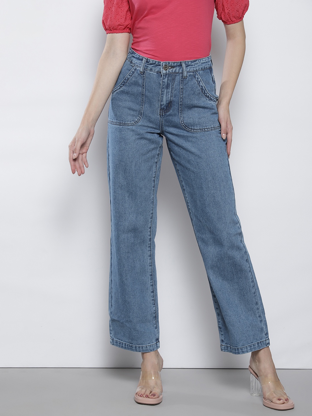 

DOROTHY PERKINS Women Straight Fit Stretchable Jeans, Blue