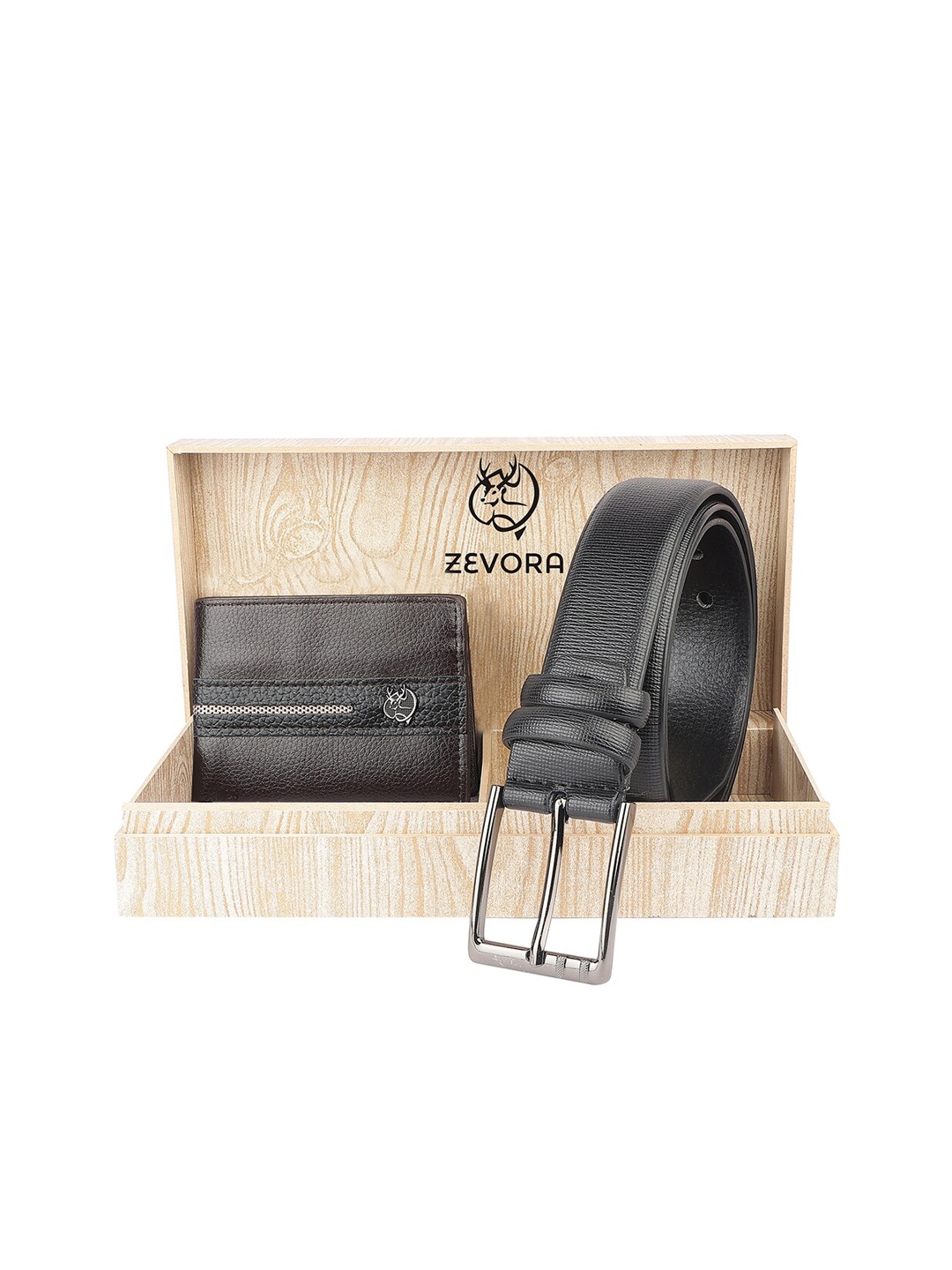 

ZEVORA Men Leather Accessory Gift Set, Black