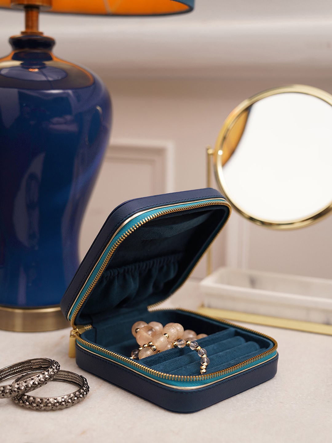 

Pure Home and Living Blue Jewellery Organiser